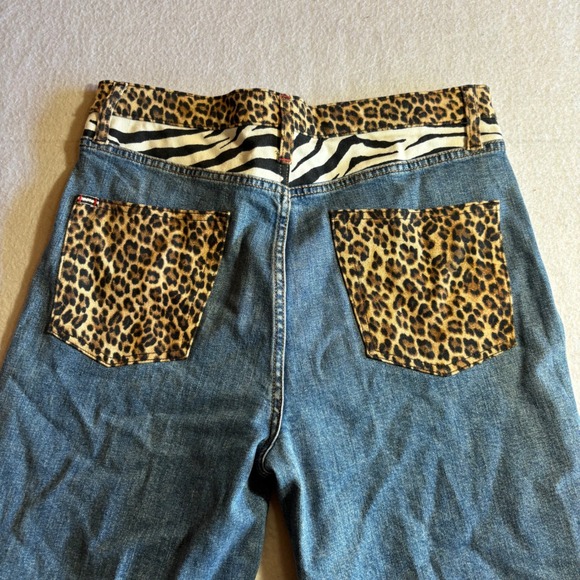 ALICE OLIVIA Jeans Womens Pretty Wild Amazing High Rise Girlfriend Leopard Zebra - Picture 11 of 12